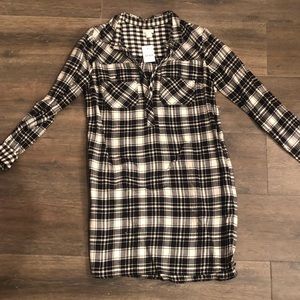 Black and White Plaid J. Crew Dress